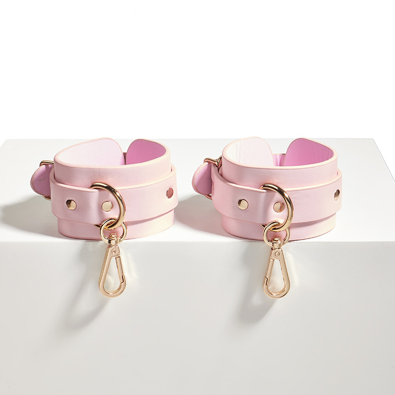 粉色皮革手铐床上捆绑女性用品情趣性趣用品厂家批发