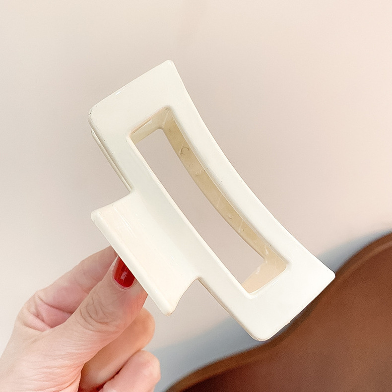 日韩简约亚克力龙骨抓夹后脑勺束发鲨鱼夹子洗澡盘发卡蝴蝶发夹女