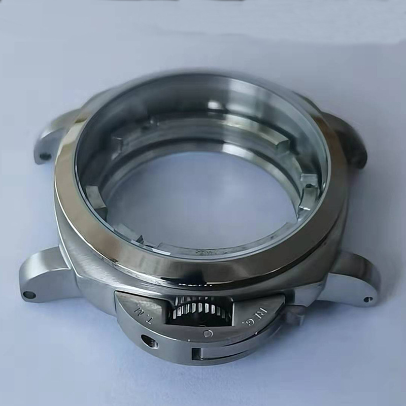 代用佩na海款式316精钢45mm直径表冠护桥一字螺丝杆生耳机械表壳