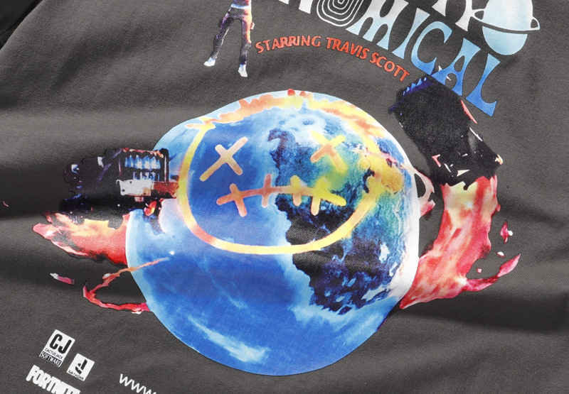 跨境外贸货源2021年春夏季新款travis scott 堡垒之夜潮牌短袖t恤