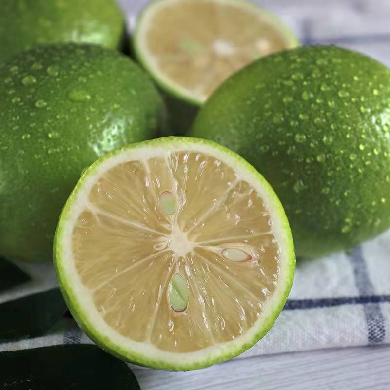 台湾有籽青柠檬当季现摘尤力克柠檬奶茶店直供皮薄多汁3斤5斤代发