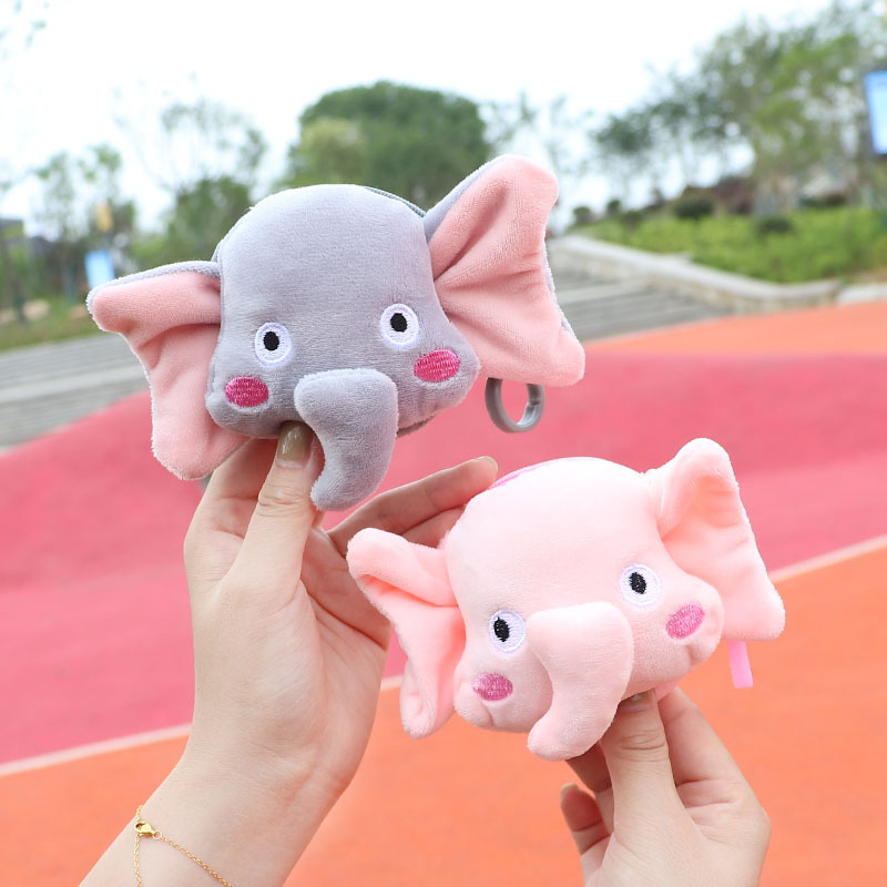 Cute Mini Coin Purse Female Children Small Wallet Car Key Hanging Ornament AirPods Earphone Bag Elephant Package Pendant