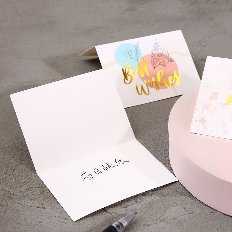 Creative Gilding Greeting Card Personalized Birthday Gifts Card Korean Flower Shop Give as Gifts Card Blessing Greeting Card Wholesale