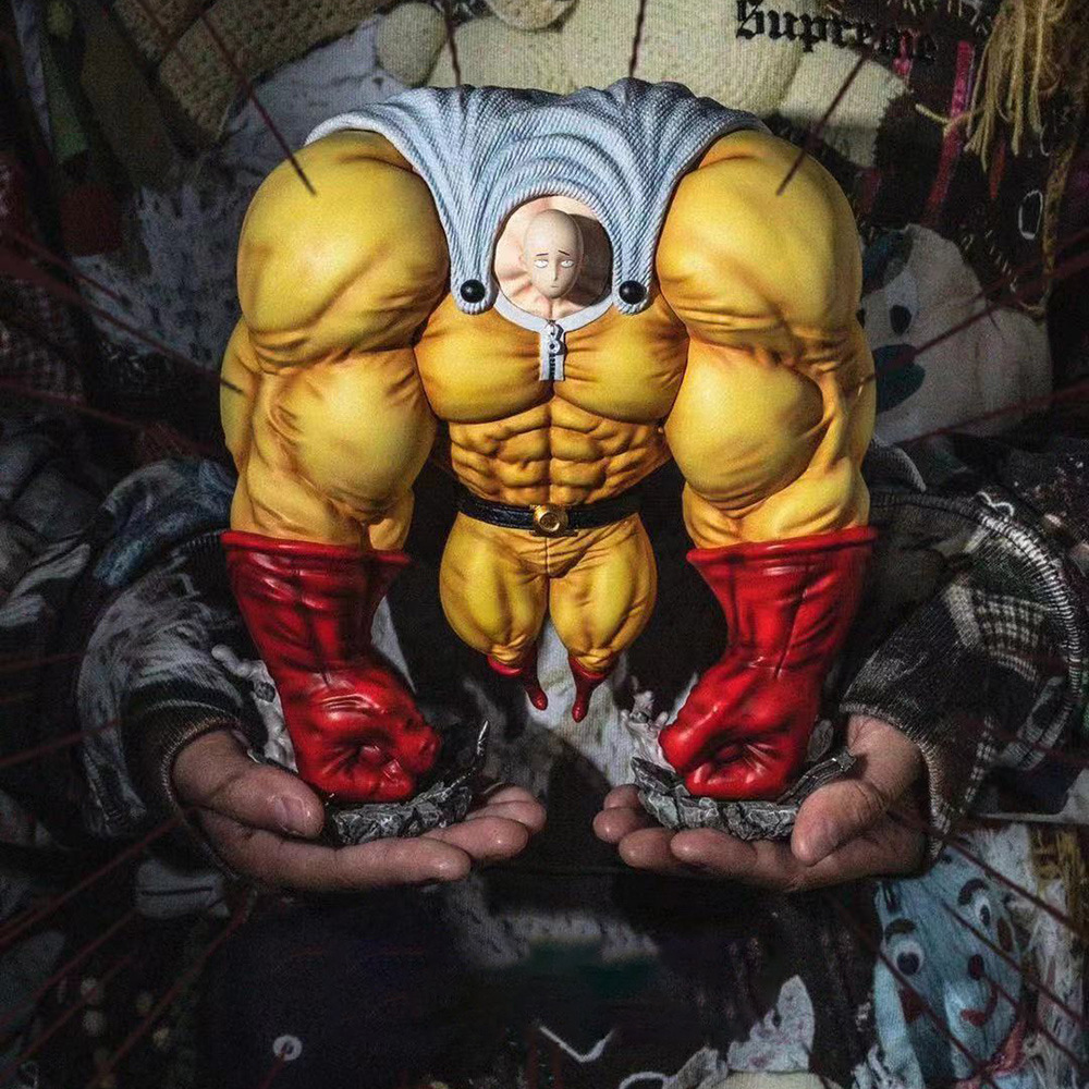 三雷gk 工厂定制肌肉潮玩 琦玉老师 一拳超人gk 限量雕像手办模型