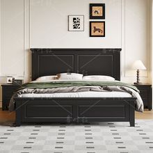 美式乡村全实木床双人床耐用轻奢欧式复古高端简约现代主卧婚床