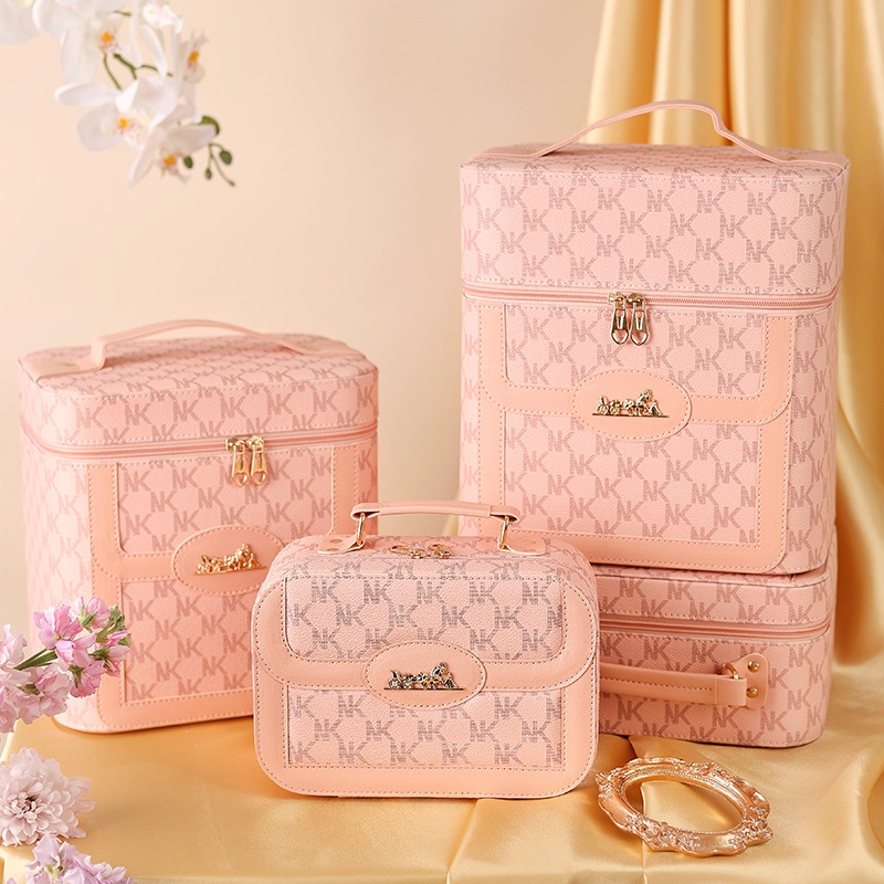 New Product High-Looking Texture Cosmetic Case Large Capacity Hand Gift Cosmetic Bag Multi-Functional Waterproof Portable Cosmetics Refrigerator Wholesale