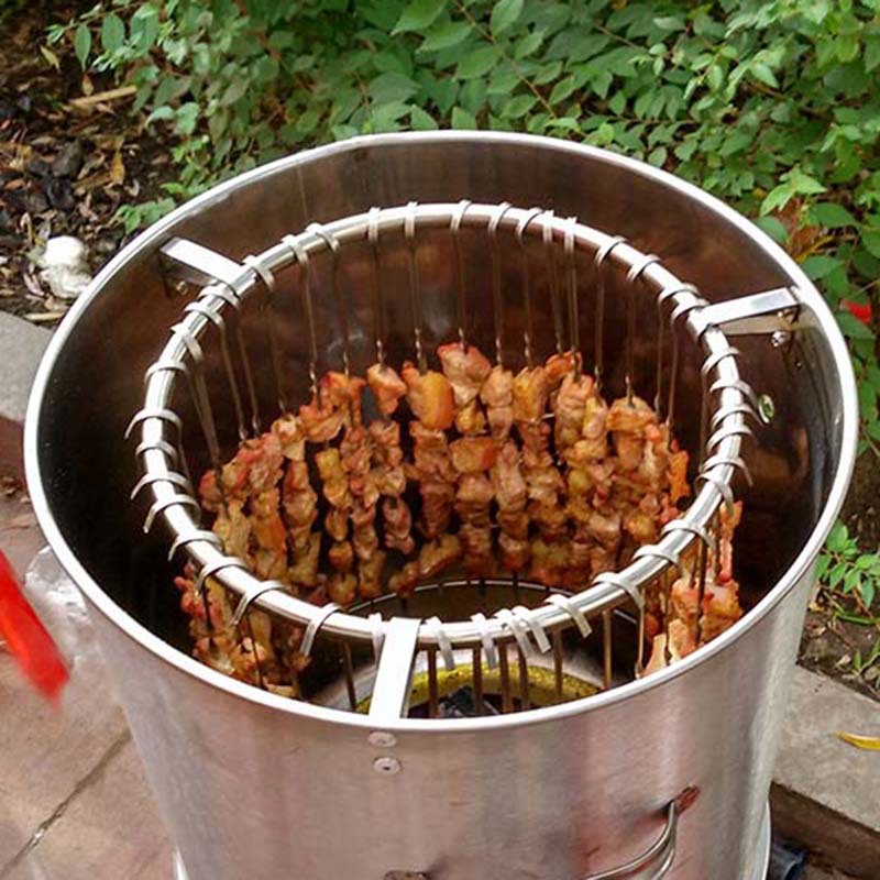 炉子炉子外木炭不锈钢腊肉商用羊排熏家烤羊腿用户烤肉腿挂炉烤炉