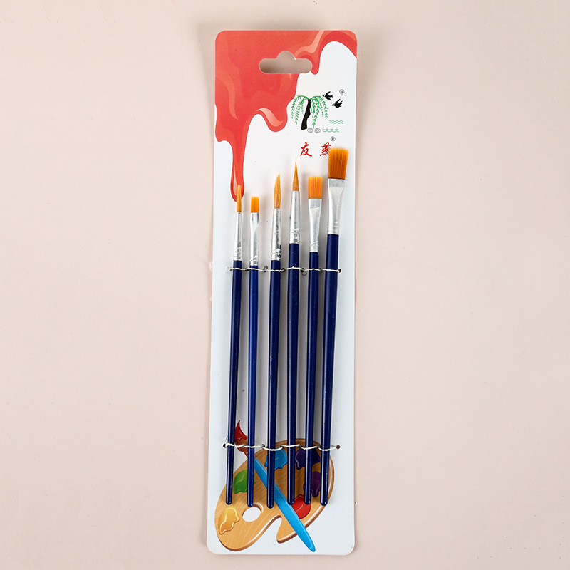 12 Pcs Flat Head Color Nylon Hook Line Oil Painting Brush Washable Watercolor Pen Soft Head Gouache Pen Set Wholesale