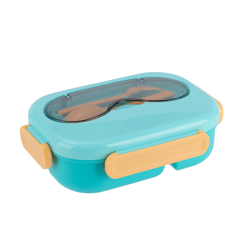 Mengqu Student Sealed Lunch Box Pp Plastic Divided Lunch Box Office Worker Large Capacity Bento Box Microwaveable Heating