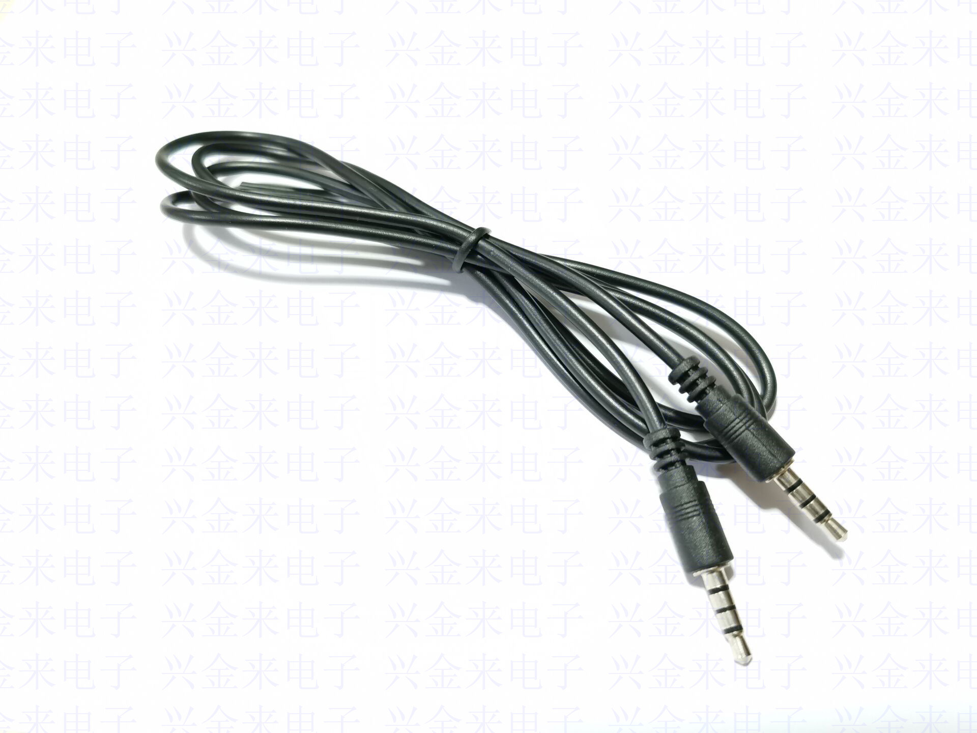 5mm手机声卡连接音频线 4节k歌对录线话筒麦克风声卡伴奏直播线