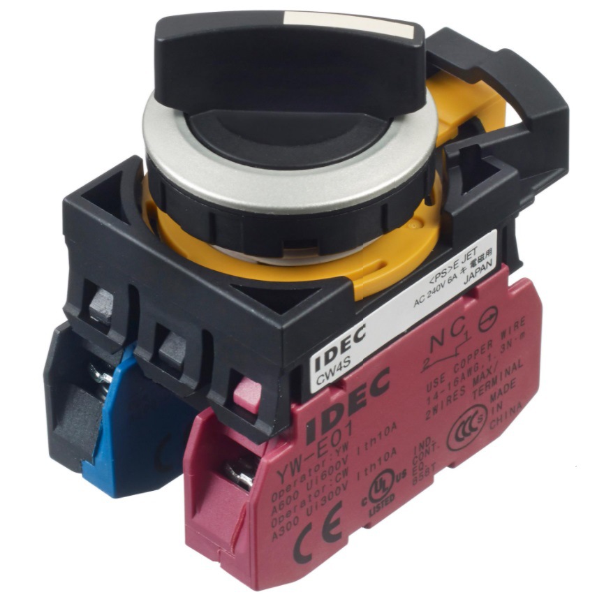 和泉idec三位旋钮cw4s-3e11n1双边自锁三档选择开关