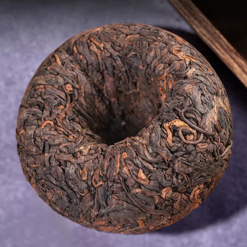 普洱小沱茶熟茶陈年纯料迷你茶叶普洱茶竹壳装云南熟普易武小茶沱