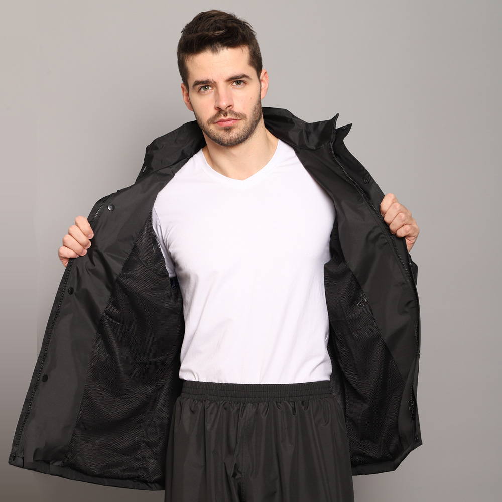 华海分体雨衣雨裤分体套装成人双层分体式反光雨衣春亚纺加工定制