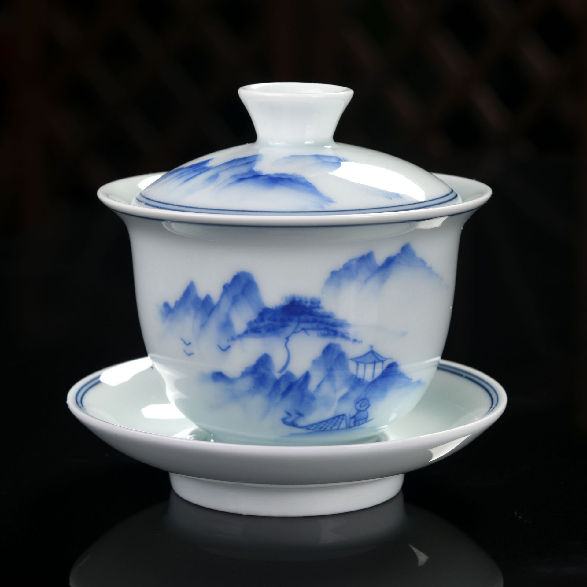 手绘青花山水盖碗-手绘青花山水盖碗厂家,品牌,图片,热帖-阿里巴巴