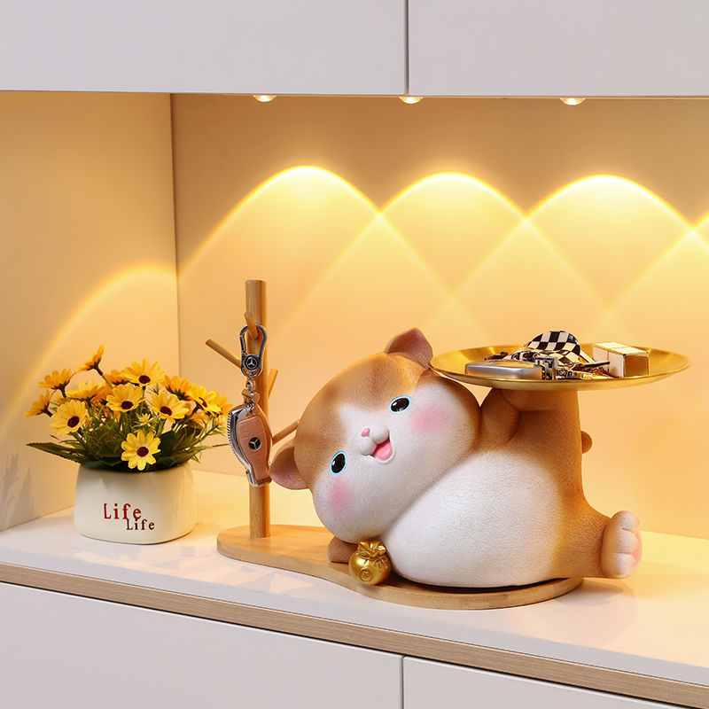 猫玄关钥匙收纳门口摆件客厅鞋柜进门家居装饰品乔迁新居礼品
