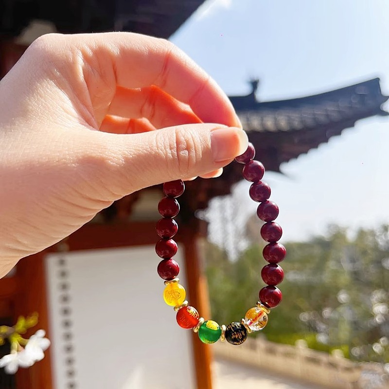 Xiangji Temple Cinnabar Bracelet Authentic Men Men and Women Natal Year Gift Wholesale