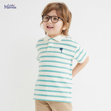 Little maven童T恤跨境童装夏季新款欧美中小童POLO衫短袖男童t恤