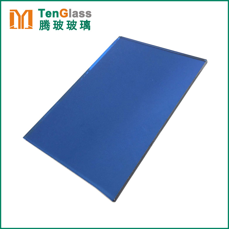 源头厂家定制 蓝色钢化玻璃 钢化福特蓝玻璃 幕墙钢化玻璃加工