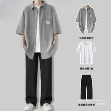 宇行特大码300斤美式潮流短袖男夏季设计感小众t恤感宽松潮牌