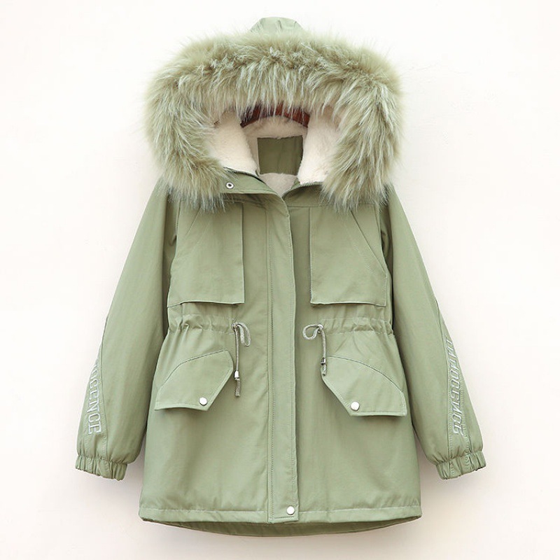 冬季外套女2021新款加绒加厚棉衣服棉袄学生宽松韩版收腰派克服潮