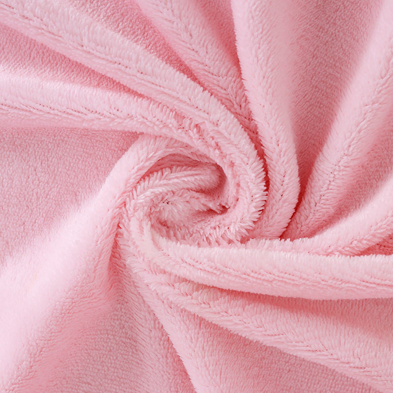 现货单面素色法兰绒 220g全涤针织绒布 家居服睡衣毛毯面料