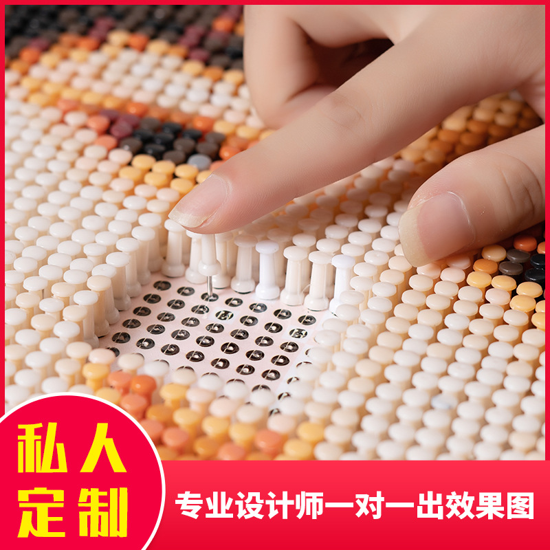 钉子画 图钉画diy照片手工制作按生日圣诞礼物创意拼图人像