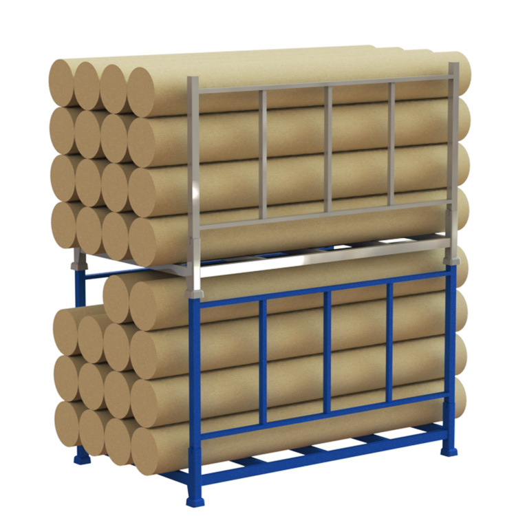 折叠式布料货架两面围栏u型结构可堆垛可移动 钢制堆垛式巧固架-阿里