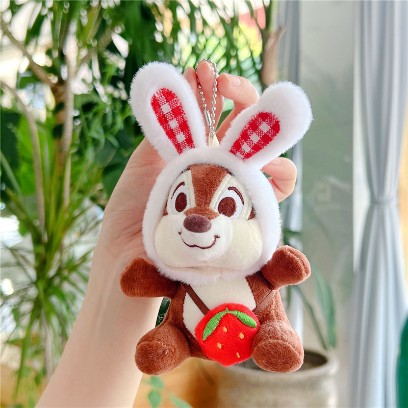 Internet Hot Cartoon Squirrel Chip 'N' Dale Little Doll Pendant Plush Toy Bag Pendant Keychain Wholesale