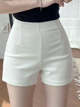 外穿白色短裤女夏季薄款修身打底裤紧身热裤显瘦高腰辣妹超短裤子