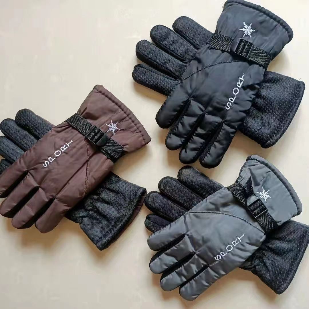 骑车手套 加棉防滑保暖手套批发地摊秋冬季加绒防风棉手套-阿里巴巴