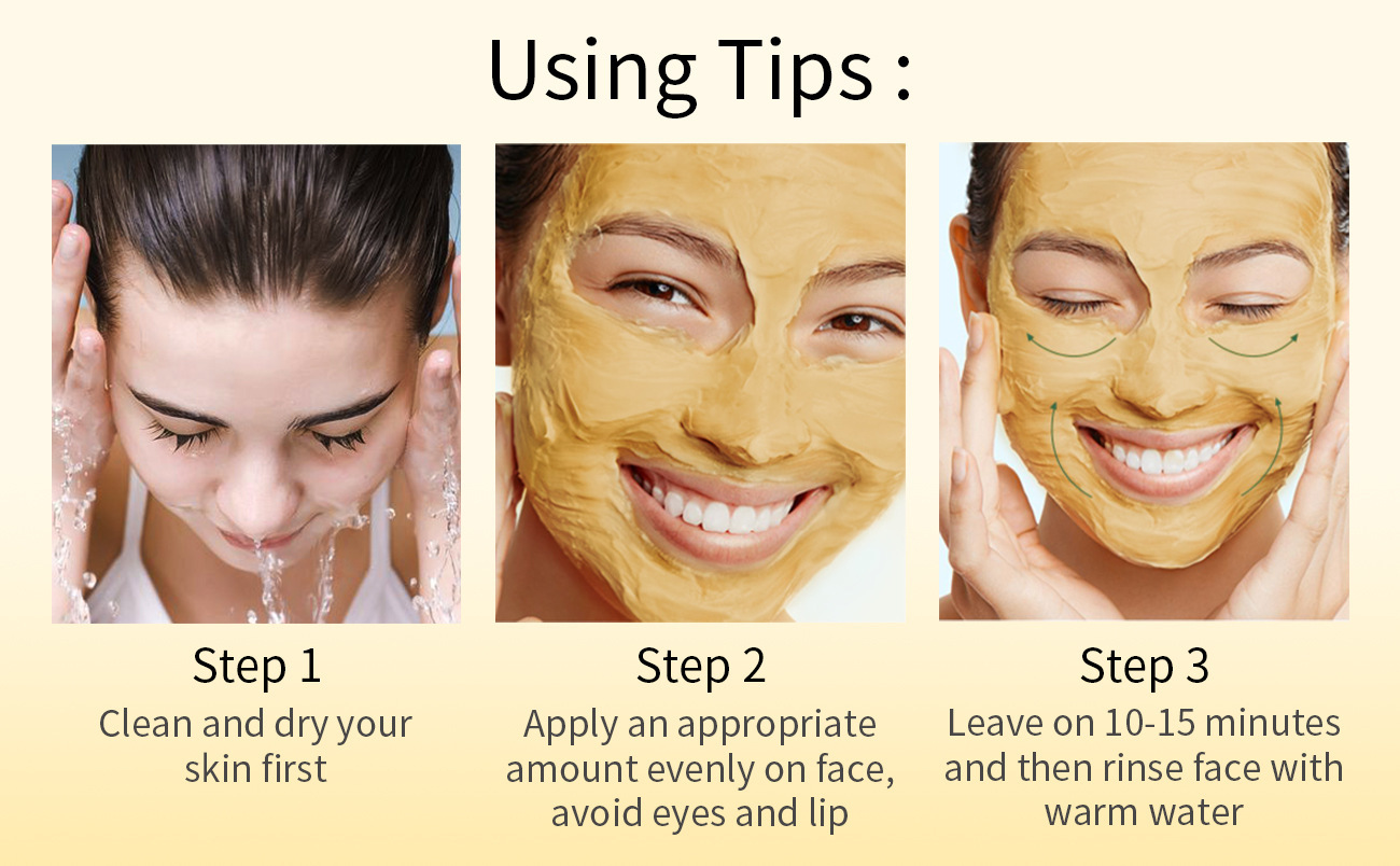 跨境 姜黄泥膜 turmeric clay mask 清洁面膜泥膜姜黄护肤