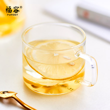 BB4C批发玻璃小茶杯带把杯子功夫家用小容量玻璃杯150ml透明