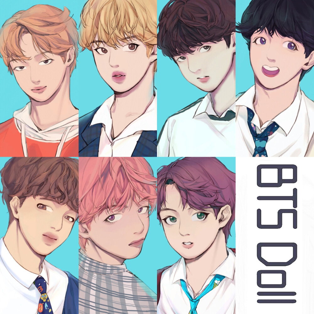 5d钻石十字绣 卡通版bts防弹少年团贴钻钻石绣人物砖石画