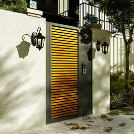 庭院花园小门做图后门院门小门不锈钢户外门铝合金单开双开院子