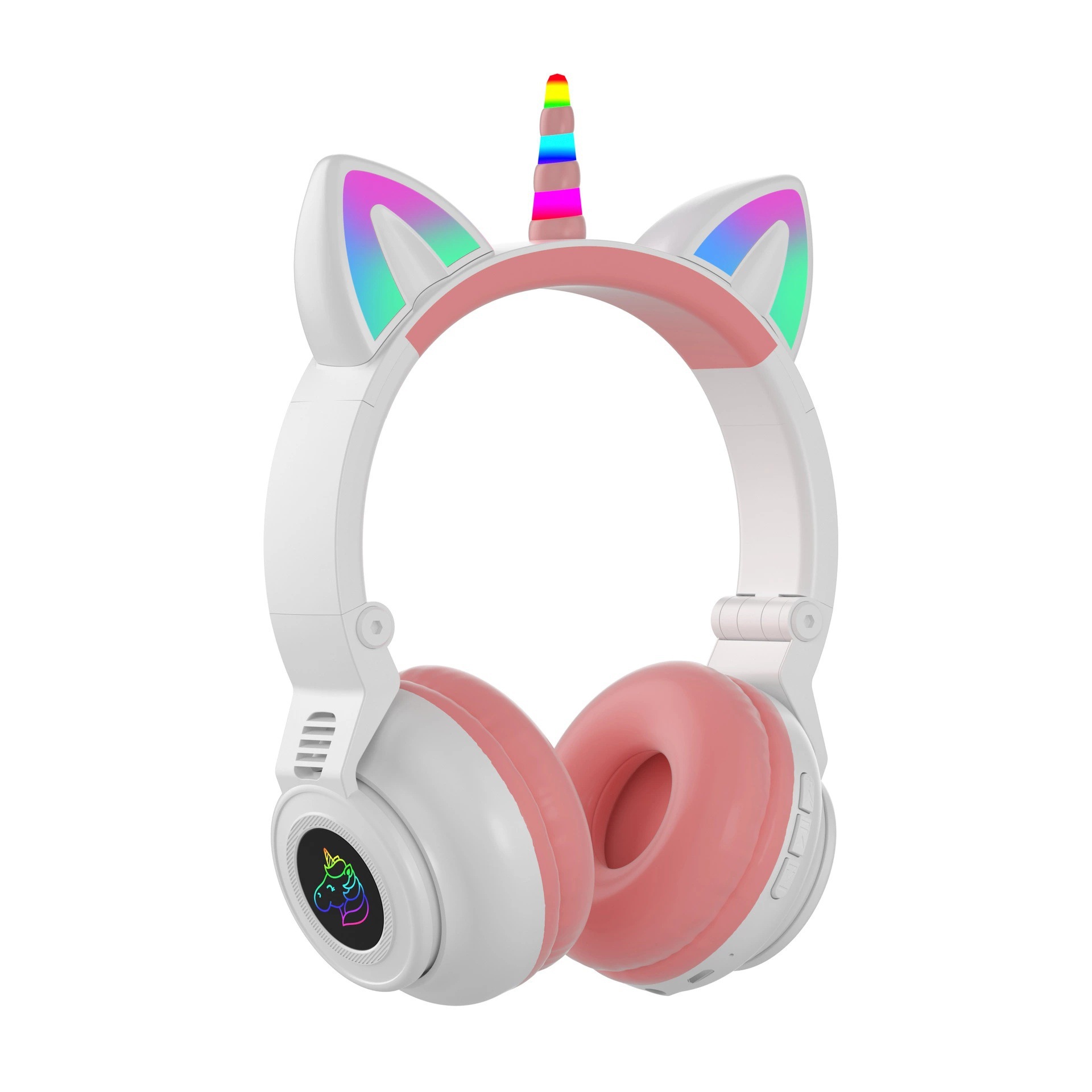 STN-27 Cross-Border Cat Ear Unicorn Headset Bluetooth Headset Subwoofer Cartoon Luminous Wireless Bluetooth Headset