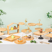 森系甜品台展示架木质摆件套装布置面包蛋糕托盘点心冷餐茶歇摆台