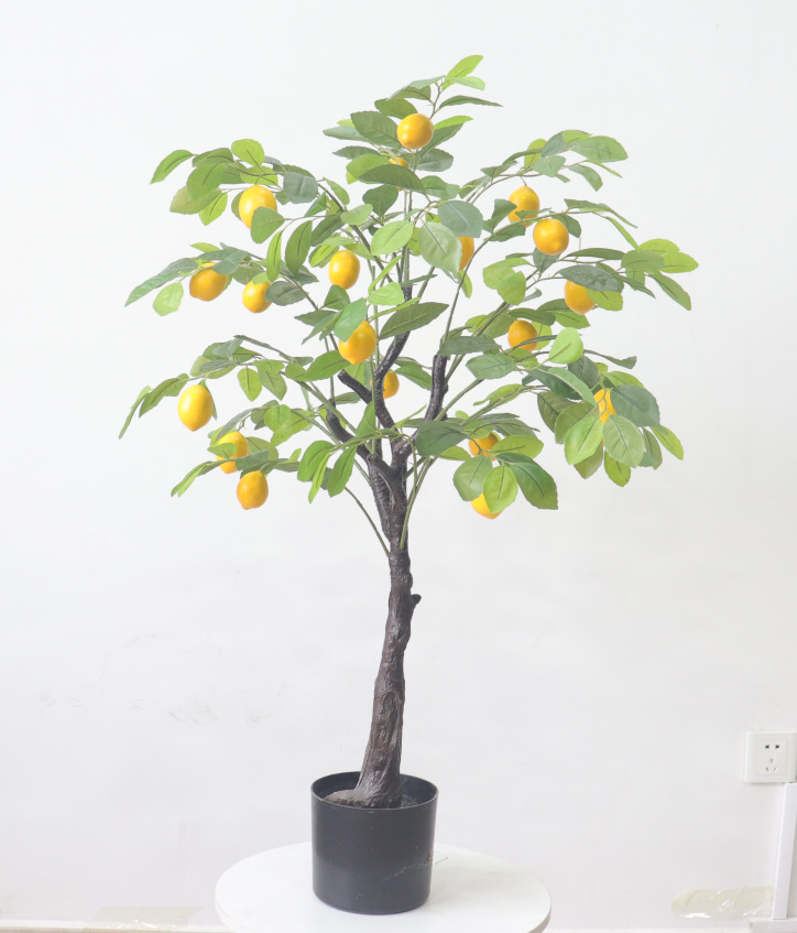 Factory Direct Sales Nordic Style Simulation Plant Lemon Tree Indoor Decorative Greenery Bonsai Fake Flower Furnishings Ornament Decoration