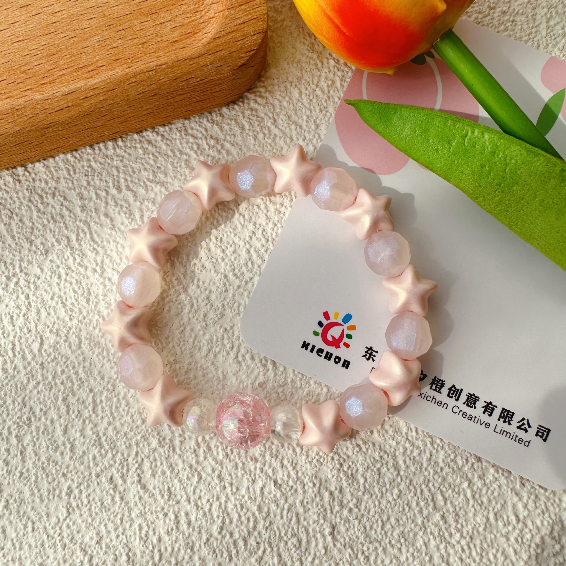 New Korean Style Double Stitching Design Bracelet Cute Sweet Personality Fresh Female Bracelet Soft Girl Student Gift for Bestie