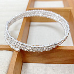 山本银 925银潮男复古休闲羽毛圆盘手链 韩版手链银饰一件代发