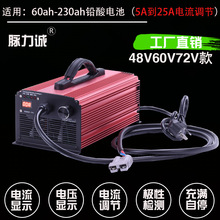 脉力诚48V25A60V观光车电池充电器72伏电动三轮四轮老年代步车用