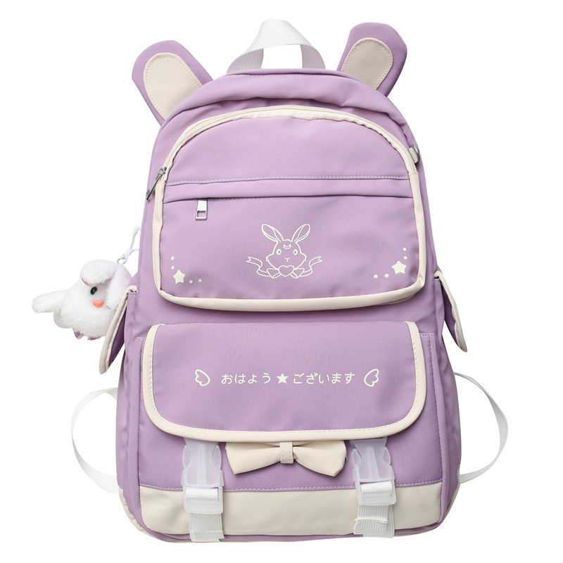 Schoolbag Primary School Girls Simple Large Capacity Cute Good-looking Rabbit Backpack Ins Japanese Junior School Backpack