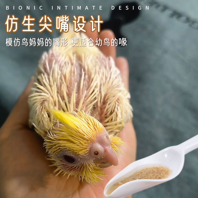 Parrot Bird Feeding Spoon Feeding Spoon Plastic High Temperature Resistant Parrot Bb Hand Feeding Device Young Bird Milk Powder Feeding Spoon