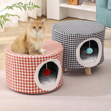 大猫窝凳子冬天保暖半封闭式人猫共用小幼猫咪屋房子四季通用