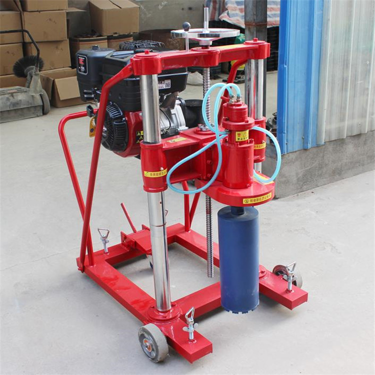 手推式加强款混凝土取芯机10米路面抽芯取样钻机 马路钻孔机厂家