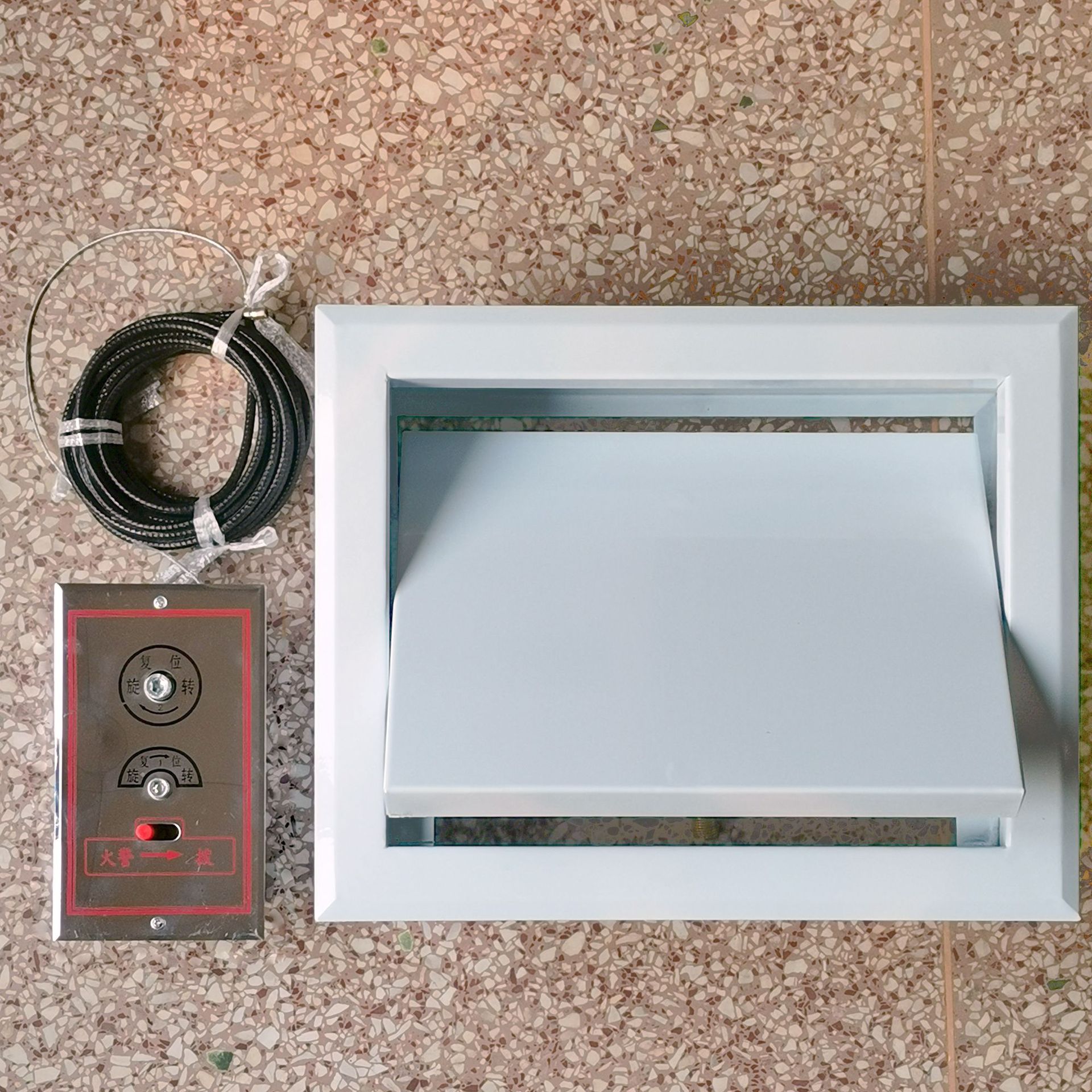 批发近控板式排烟口远控板式排烟口电磁式手动复位板式排烟口