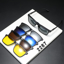 24套镜一配五夹片墨镜男磁吸附式近视眼睛开车专用太阳镜偏光眼镜