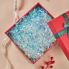 1千克七彩幻彩丝礼品盒装饰圣诞节 情人节礼品点缀填充透明拉菲草