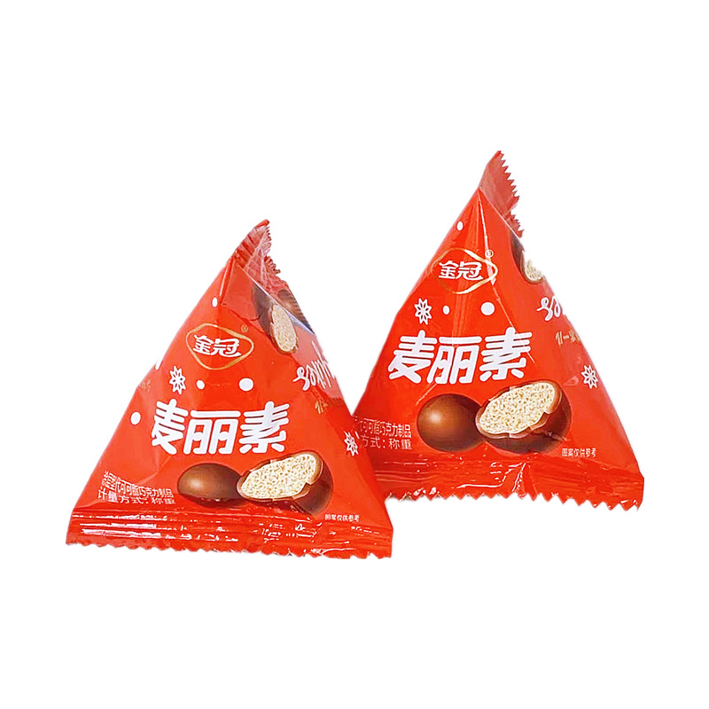金冠麦丽素巧克力豆小包装小颗粒零食500g散装网红糖果喜糖年货