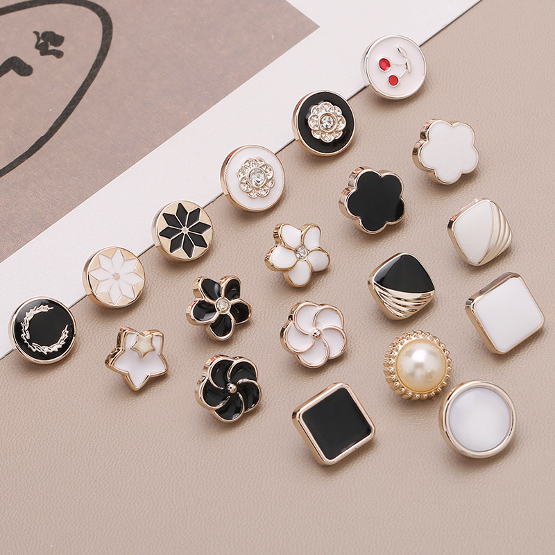 Plastic Plating Cufflink Pearl Button Classic Style High Leg Hand Sewing Button Sweater Shirt Accessories Button