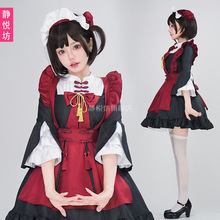 新中式国风喜庆红色Lolita女仆装cosplay洋装萝莉软妹cos演出服装